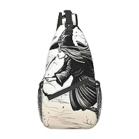 Happy-Halloween-Day-Trick-Or-Treat Printed Canvas Sling Bag Crossbody Backpack, Hiking Daypack Chest Bag For Women Men