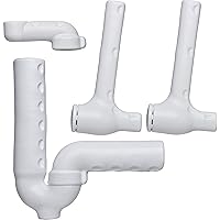 82194 Lav Guard 2 100 Series Undersink Molded Vinyl Tubular P-Trap Piping Cover, 2 Angle Valve and Supply Covers, and 5