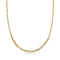 Ross-Simons Italian 14kt Yellow Gold Graduated Rope-Chain Necklace. 18 inches