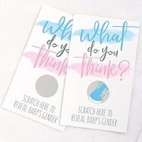 Exciting Blue Scratch-Off Gender Reveal Party Games (Pack of 10) - Ultimate Surprise & Fun for Baby Shower, Perfect Celebration Accessory