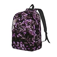 Canvas Backpack For Women Men Laptop Backpack Butterfly And Flower Travel Daypack Lightweight Casual Backpack