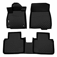 Floor Mats for Honda Accord 2018 2019 2020 2021 2022, All Weather Protection Floor Liners Custom Fit Honda Accord, 1st and 2nd Row, TPE Black Odorless Anti-Slip Car Mats