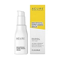ACURE Brightening Super Greens Serum | 100% Vegan | For A Brighter Appearance | Kale, Spirulina & Broccoli Seed Oil - Superfoods For Your Face | All Skin Types | 1.7 Fl Oz