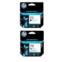 HP 711 80ml Black Ink Cartridge 711 3-Pack 29-ml Cyan Ink Cartridges for T120, T520 DesignJet ePrinter