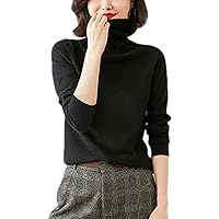 Women's Sweater 100% Cashmere Pullover Winter Turtleneck Sweater Knitwear