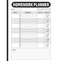 Homework Planner: Undated Assignment Tracker Notebook for Elementary, Middle School/High School and College Students