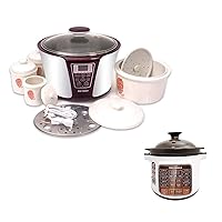 Smart 4 Ceramic Pot Electric Stew Pot DGD33-32EG & TIANJI Electric Stew Pot, 4L Full-automatic Slow Cooker, Ceramic Inner Pot DGD40-40LD