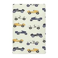 Race Cars Crib Sheets for Boys Girls Pack and Play Sheets Portable Mini Crib Sheets Fitted Crib Sheet for Standard Crib and Toddler Mattresses Baby Crib Sheets for Girls Boys, 39x27IN