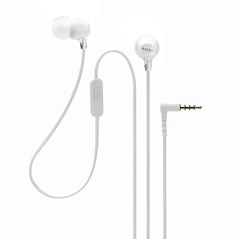 MDREX15AP Fashion Color EX Series Earbud Headset with Mic (White)
