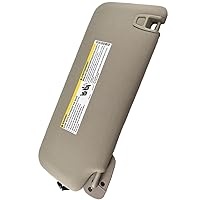 Driver LH Side Sun Visor Replacement Left Driver Side, Compatible with Cadillac Compatible with Chevy Compatible with GMC, Replace 22850306 Beige