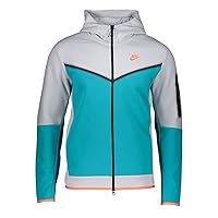 Nike Sportswear Tech Fleece Full-zip Hoodie Mens Size X-Large Grey/Orange