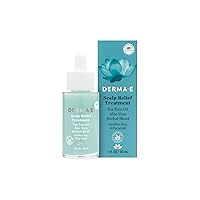 DERMA E Scalp Relief Treatment – Dry Scalp Moisturizer Serum – Tea Tree Oil, Menthol and Aloe Vera Cool and Soothe Itchy Scalp and Promote Scalp Health, 1 Fl Oz