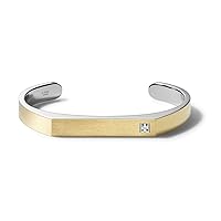 Bulova Men's Classic Stainless Steel Diamond Cuff Bracelet