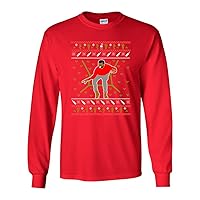 Long Sleeve Adult T-Shirt New Bling Santa Sweater Music Song Ugly Hot Christmas Funny Humor DT