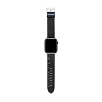 Ted Baker Black Ted Engraved Leather Strap Blue Keeper for Apple Watch® (Model: BKS42F116B0)