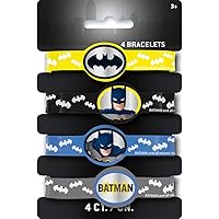 Unique Batman Stretchy Bracelets (Pack of 4) - Ideal for Kids Birthdays & Parties