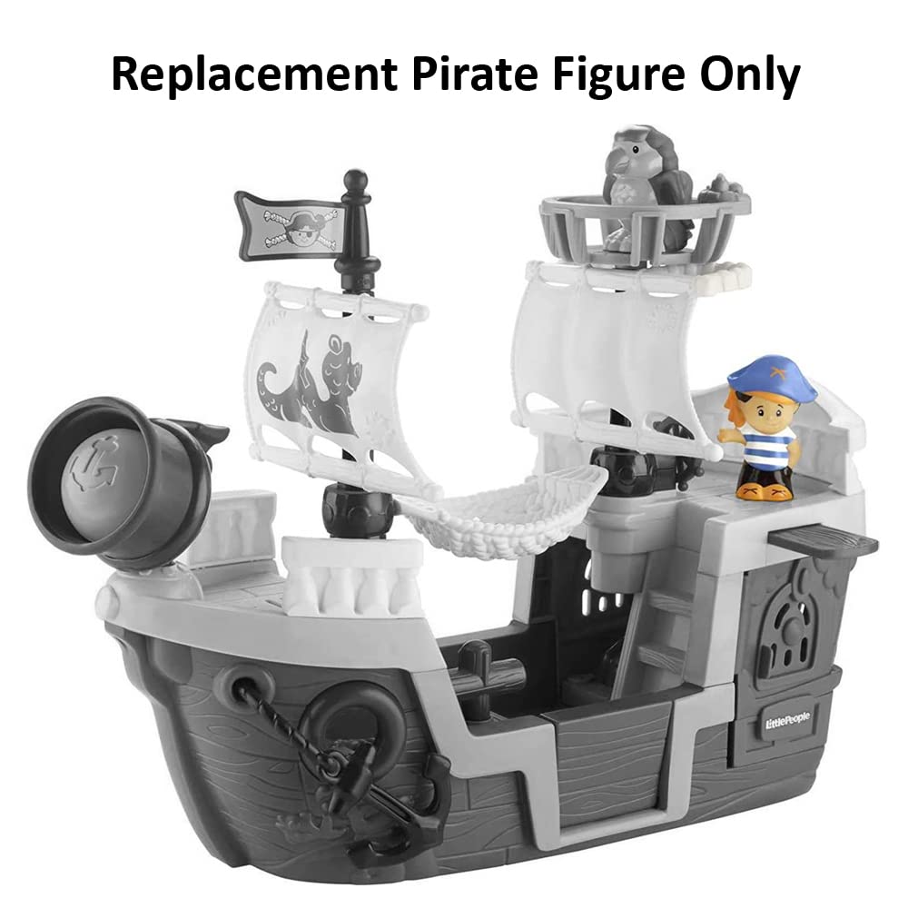 Replacement Part for Fisher-Price Little People Pirate Ship Playset - GPP74 ~ Replacement Pirate Figure ~ Works with Other Playsets As Well!