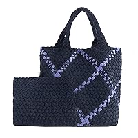 Fashion Hobo Bag Handmade Woven Casual Female Handbag Large Capacity Neoprene Tote Bag Patchwork Women Shoulder Bags
