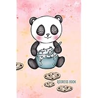 Address Book: Sweet Panda - Phone & contact book -All contacts at a glance - 120 pages in alphabetical order / size 6x9 (A5)