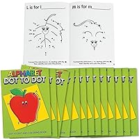 Fun Express Letters Dot to Dot Activity Books - 24 Pieces - Educational and Learning Activities for Kids