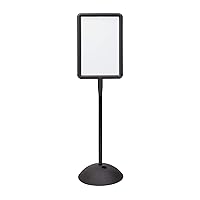 Safco Products Write Way Rectangle Message Sign 4117BL, Black, Magnetic Dual-Sided Dry Erase Board, Indoor and Outdoor Use