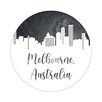 50 Pieces Australia Melbourne Skyline Sticker Graphic Travel Gift Sticker Decal City Scene Durable Round Labels Sticker Vinyl Computer Cup Stickers Aesthetic Adults Stuff 3inch