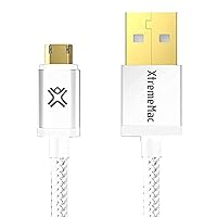 Extreme Mac Xtrememac Double Reversible Micro USB Premium Ballistic Cable-1.2M-White XCL-RMU-03, Clear