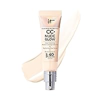 CC+ Nude Glow Lightweight Foundation + Glow Serum with SPF 40 - With Niacinamide, Hyaluronic Acid & Green Tea Extract - 1.08 fl oz