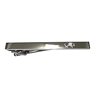 Silver Toned Etched Sleek Pig Tie Clip