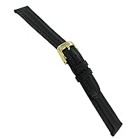 Speidel 14mm Water Resistant Mesa Leather Black Watch Band Strap Ladies