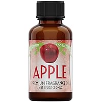 Good Essential – Professional Apple Fragrance Oil 30ml for Diffuser, Candles, Soaps, Lotions, Perfume 1 fl oz