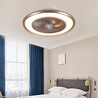Ceiling Fans, Bedroom Fan with Ceiling Light and Remote Control Mute Fan Lighting 3 Speeds Led Ceiling Fan Light with Timer Modern Living Room Quiet Fan Ceiling Light/Gold