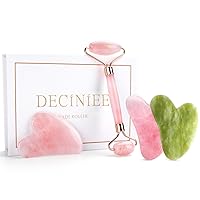 Deciniee Jade Roller and 3 PCS Gua Sha Set - Beauty Skin Care Tools - Christmas & New Year Gifts