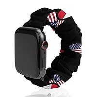 Monaco US Flag Watch Band Soft Scrunchie Watch Strap Sport Strap Compatible with