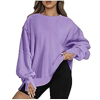Oversized Sweatshirt For Women Casual Long Sleeve Tops Crewneck Sweatshirts Teen Girls Y2K Clothes Fall Fleece Pullover
