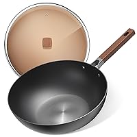 Carbon Steel Wok with Lid - 13.5