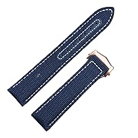 For Omega Strap 300 AT150 Fabric Leather AQUA TERRA 150 Watchband Deployment Buckle 20mm 22mm Nylon Canvas Watch Band