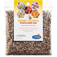 Honey Source Wildflower Seeds Mix for Honey Bees - 4oz, Premium Annual and Perennial Flower Seed Mix – Bulk Planting for Pollinator