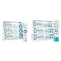 Sensodyne Pronamel Active Shield Whitening Enamel Toothpaste & Intensive Enamel Repair Toothpaste for Sensitive Teeth, to Reharden and Strengthen Enamel, Extra Fresh - 3.4 Ounces (Pack of 3)