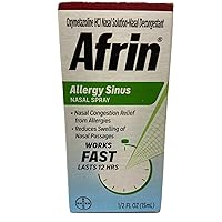 Afrin Sinus Nasal Spray 0.50 oz (Pack of 2)
