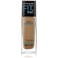 New York Fit Me! Matte + Poreless Foundation, Warm Nude [128] 1 oz (Pack of 4)