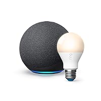All-new Echo (4th Gen) - Charcoal - bundle with Ring A19 Smart LED Bulb, White