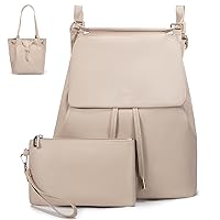 LOVEVOOK Backpack Purses for Women, Tote Bag Convertible PU Leather Backpacks, Fashion Handbag Satchel Bags