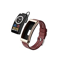 Tuanzi K13 Talk Band 1.14 Inch TFT Color Screen 2 in 1 Smart Watch Bluetooth Earbud Handsfree Smart Bracelet Fitness Earphone for Android iOS (Gold)