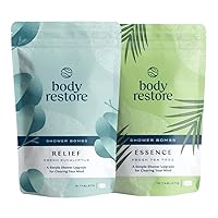 Body Restore Shower Steamers Aromatherapy (15 Packs x 2) - Gifts for Mom, Gifts for Women & Men, Shower Bath Bombs, Eucalyptus, Tea Tree, Essential Oils, Stress Relief