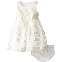 Bonnie Baby Baby-Girls Lace to Ribbon Trim Dress
