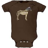 Horse Field Wild Mustang Soft Baby One Piece