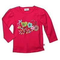 Zutano Little Girls' Sugar Bird Screen Long Sleeve Fitted Tee