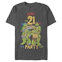 Nickelodeon Big & Tall Teenage Mutant Turtles Ninja Birthday 21 Men's Tops Short Sleeve Tee Shirt