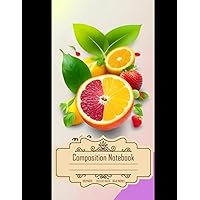 Composition Notebook College Ruled: Fresh and Vibrant Corn Logo Design, Nature-Inspired, Size 8.5x11 Inches, 120 Pages